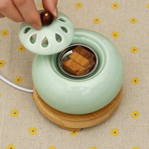 Modern Electrical Incense Burner Household Essential Oil Aroma Diffuser Ceramic Living Room Arabic Censers Constant Temperature