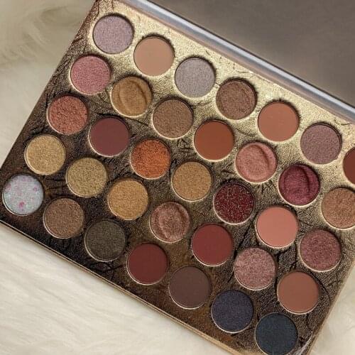 Long-lasting matte eyeshadow palette makeup 35 colors mashed potato eye pressed powder with shimmer glitter color 6pcs/lot DHL