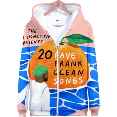 YYDS Frank Hoodie Ocean 3D Zipper Sweatshirt Women/Men Long Sleeve Harajuku Streetwear American Singer Hip Hop Kids Clothes