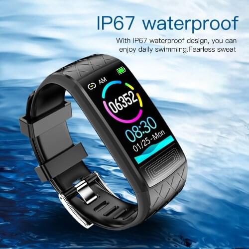 Newest Bluetooth 4.0 Smart band Support IP67 Water-proof Blood Pressure Smart Band Heart Rate Monitor PPG ECG For Android ISO