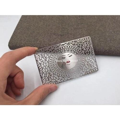 Stainless steel custom visit name metal business card