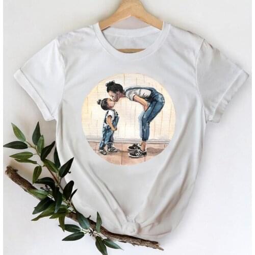 T-shirts Women 2021 Cartoon Short Sleeve Sweet Mama Mom Mother Love Clothes Graphic Tshirt Top Lady Print Female Tee T-Shirt