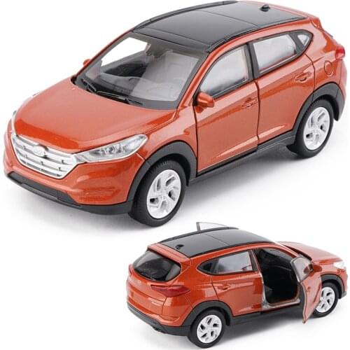1:36 Scale WELLY Diecast Alloy Metal SUV Car Model For HYUNDAI Tucson Collection Class Model Pull Back Toys Car