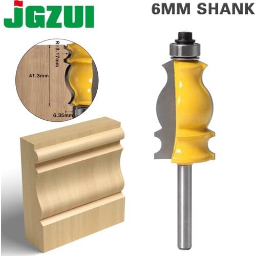 1PC 6mm Shank Architectural Cemented Carbide Molding Router Bit Trimming Wood Milling Cutter for Woodwork Cutter Power Tools