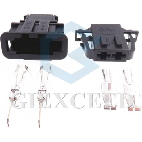 2 Pin 1J0972762 Automotive Electrical Cable Connector Wiring Male Plug and Female Interface Socket with Terminal 1J0972752