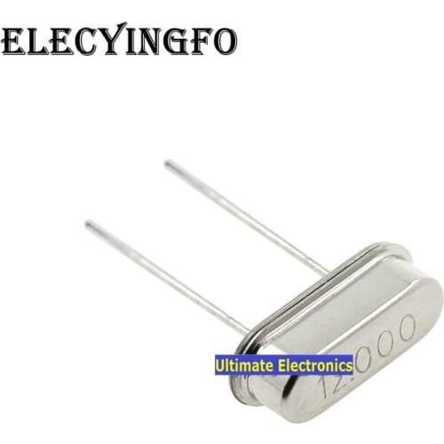 40pcs Passive crystal HC-49S 12MHZ 12M Crystalline DIP 2feet