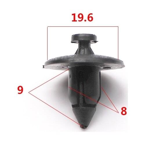 50Pcs 8mm Hole Plastic Rivet Door Trim Panel Clips Auto Fastener Retainer Clips For Toyota