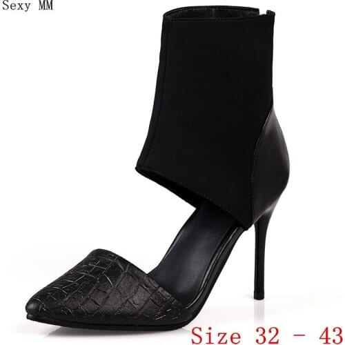 Peep Toe Women High Heel Sandals Shoes Woman High Heels Ladies Gladiator Sandals Pumps Small Plus Size 32 33 - 40 41 42 43