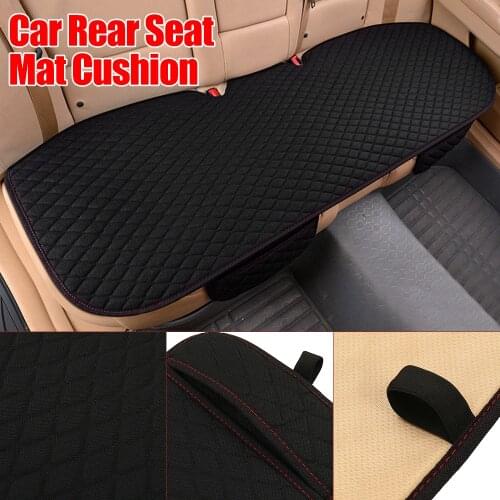 3D Linen Fabric Auto Seat Cover Black Rear Car Seat Cover Non-slip Protector Mat Chair Winter Warm Universal Cushions 136 * 50CM