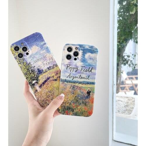 Couple in the Wheat Field Design Mobile Phone Cases for iPhone 12 11 Pro Max XR XS 7 8 Plus X 12mini SE2020 Soft IMD Shell Cover