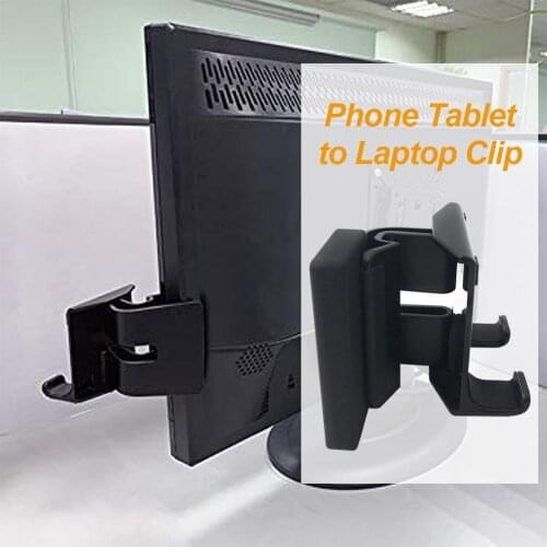 Laptop Screen Support Holder Dual Monitor Display Clip Adjustable Phone Stand Laptop Side Mount Connect Tablet Bracket