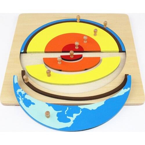 Baby Toy Montessori Earth Internal Structure Panel Puzzles Early Childhood Education Education Preschool Training Kids Toys 2020