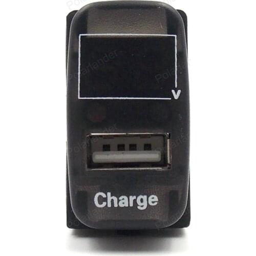 For Mobile phone i/phone Charge 5V 2.1A USB Interface Socket Voltmeter Suitable for MITSUBISHI Car Charger