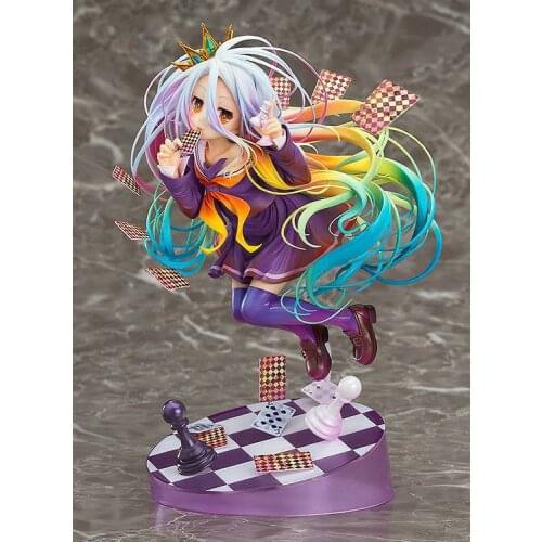 No Game No Life 3 1/8 Painted Figure Siro sexy Girl Shiro Poker Chess Garage Kit Brinquedos Anime Action Figure Toys 20cm