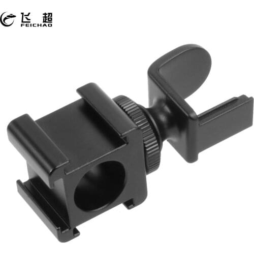 FEICHAO Triple Hot Shoe Mount Gimbal Mic Light Adapter Extension Mount Bracket 1/4 Screw for DJI Osmo Pocket 2 Handheld Gimbal