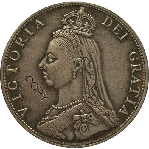 UK 1890 1 Florin - Victoria 2nd portrait copy coins
