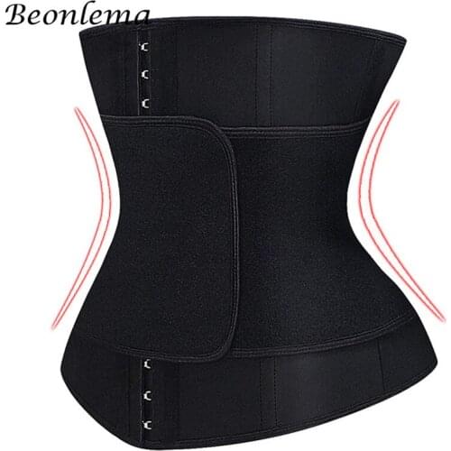 Latex Waist Trainer Slimming Belly Sheath Steel Bones Modeling Strap Slimming Products Push Up Girdle Sexy Black Breasted Belts