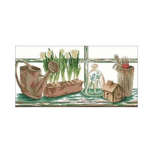 DMC Bonsai Gardening Needlework,For Embroidery,DIY 14CT Unprinted Arts Cross stitch kits Set Cross-Stitching Home Decor