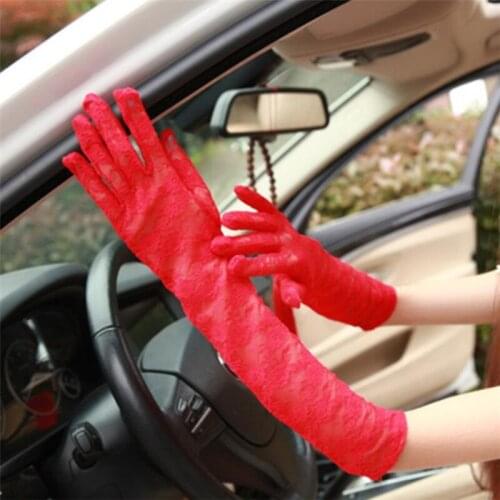 Women GlovesWomen Ultra Thin Gloves Tulle Elbow Long Wedding Bride Dress Mittens Sheer Transparent Sunscreen Gloves Sexy Gloves