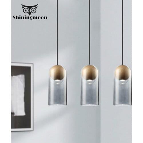 Postmodern Minimalism Glass LED Pendant Lights Nordic Loft Indoor Lighting Pendant Lamp Living Room Bedroom Kitchen Hanging Lamp