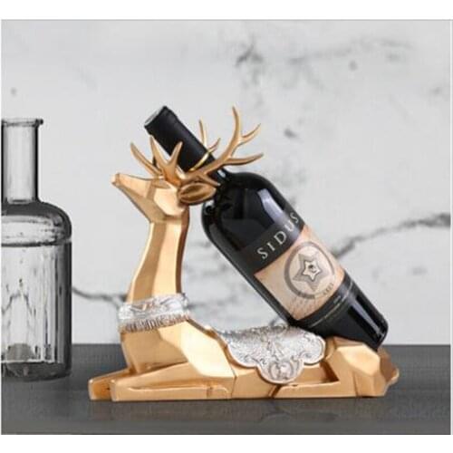 Nordic style resin crafts living room creative elk wine rack home wine cabinet decoration modern minimalist wedding gift