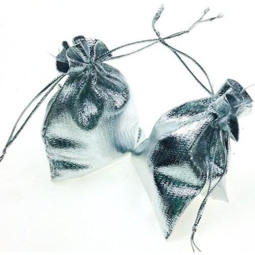 7*9cm 1000pcs Handmade Silver Drawstring Bags For Wedding/Party/Gift/bracelets/necklace Pouches Jewelry Packaging Display Bags