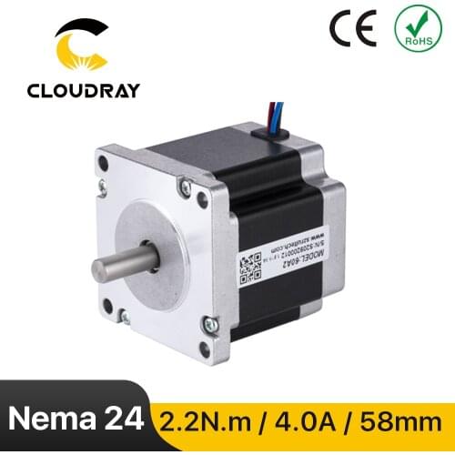 Nema 24 Stepper Motor 60mm 2 Phase 2.2N.m 4A Stepper Motor 4-lead Cable for 3D printer CNC Engraving Milling Machine