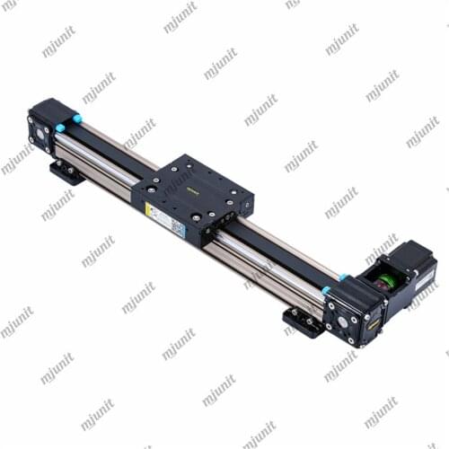 Mjunit XY axis belt sliding table, linear guide rail module worktable by using step or servo motor for automatic ironing