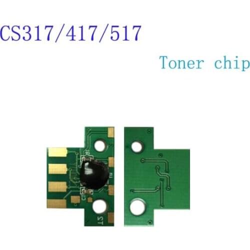 Compatible toner chip for Lexmark CS317 CS317dn CS417 CS417dn CS517 CS517de CX317 CX317dn CX417 CX417de CX517 CX517de toner chip