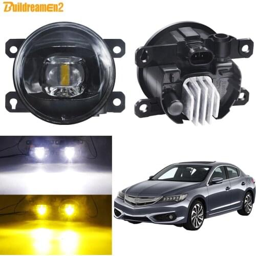 LED Fog Light Assembly 30W 8000LM Car Front Bumper Fog Lamp White Yellow For Acura ILX 2013 2014 2015 2016