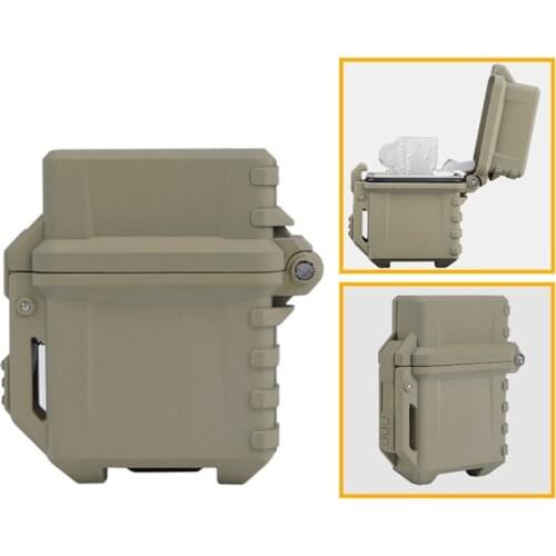 Tactical Lighter Storage Case Universal Portable Box Container Lighter Storage Box Camping Hiking Outdoor Tools