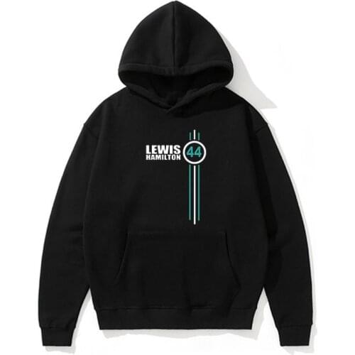 Spring and Autumn Mens Hoodie Simple Lewis Hamilton No. 44 Hoodie Mens Formula One Youth Ayton Senna Car Sweatshirt