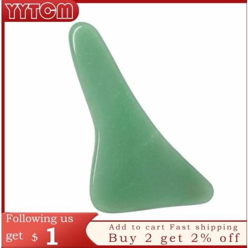 Tontin Natural Aventurine Jade Guasha Board Gree Stone Scraping Tools hua sha sraping gua sha scraper jade face stone