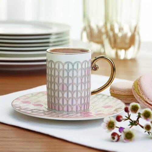 WONDERFUL MAGNIFICENT Karaca Hollywood Set of 6 Coffee Cups QUALITY FREE SHIPPING WITH BEVERAGES WITH BEVERAGES