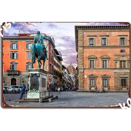 View Of The Duomo In Florence Metal Sign Wall Cave Party Wall Decor Personalized Tin Sign Poster
