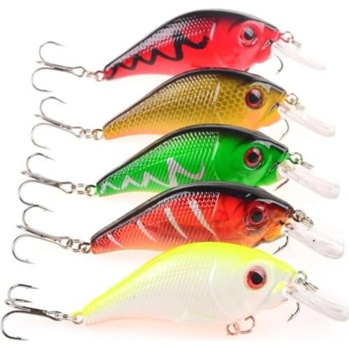 75mm 11.2g Crankbait Fishing Lure Floating Bionic Wobbler Crank Bait Artificial Lure Hard Bait 3D Eyes Minnow Bass Bait