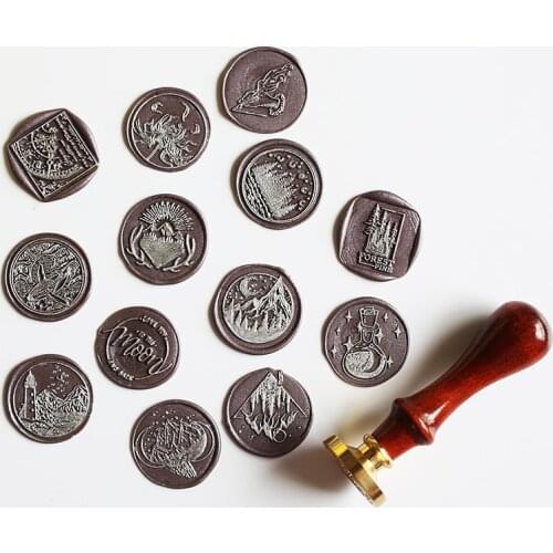 Wax Seal Stamp Scrapbooking Bee Deer Girl Rose Owl Rabbit Painting Retro Handmade Patterns Envelope Handbook Customs Wedding