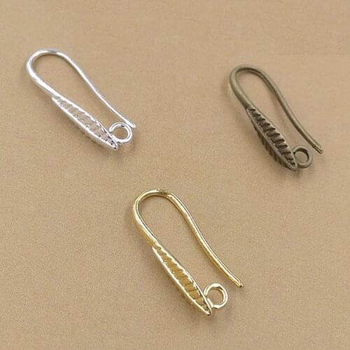 20pcs High Quality Copper French Earrings Ear Hook Clasps Settings Accessories 10*20mm DIY Jewelry Making Gold Earring Finding