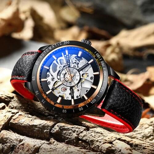 2020 NEW Automatic Mens Watches Top brand luxury men watch Black Steel Case mechanical wristwatch men waterproof reloj hombre