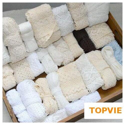 3.5-7CM 20YARD/LOT Lace Accessories Cotton Edge Theory Sweater Side Skirt Full Cotton Curtain Sofa Diy Cotton Lace TRIM