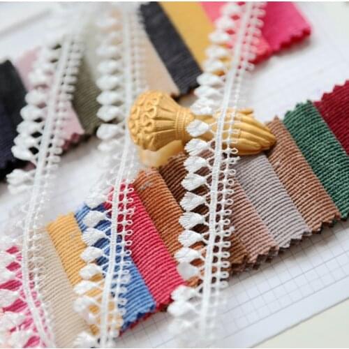 3 Yards 1.8CMWidth White Tassel Water Soluble Flower Lace Fabric Ribbon Sewing Craft Lace Trim Embellishment