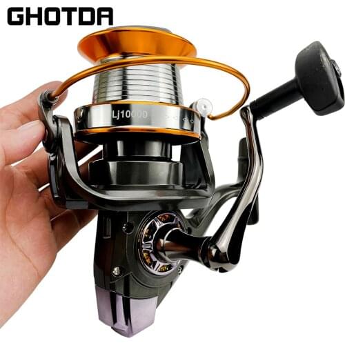 3000 - 12000 Metal Spool Spinning Fishing Reel 12+1BB High Speed 5.2:1/5.1:1/4.1:1 Ocean Surf Spinning Reel