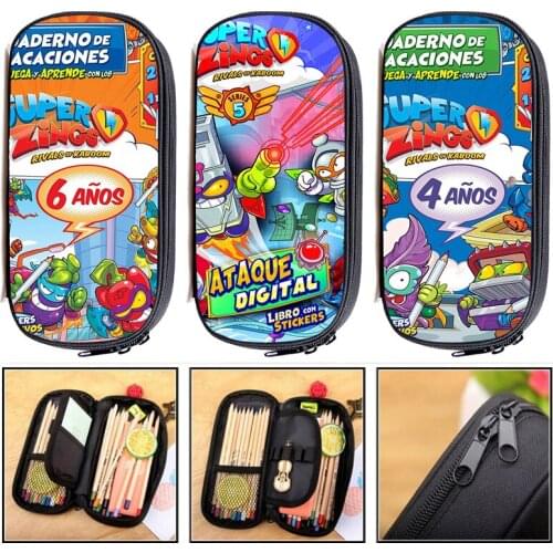 3D Anime Kids Gifts Super Zings Series 6 Cosmetic Case Storage Pouch Superzings Make Up Box Pencil Case Multifunction Stationery