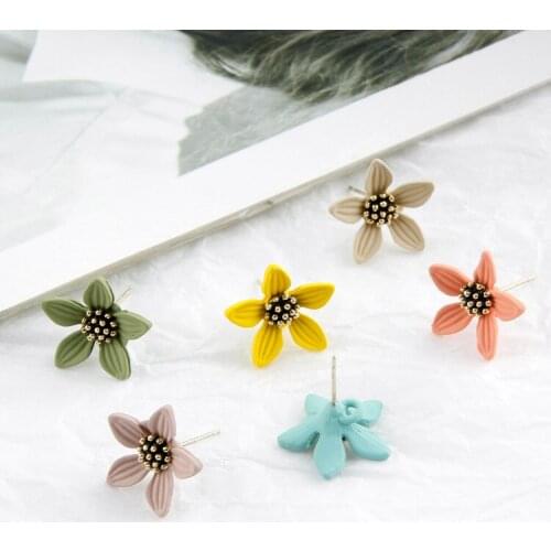 DIY accessories Yafeng spray painting after hanging invisible hanging flowers earrings materials