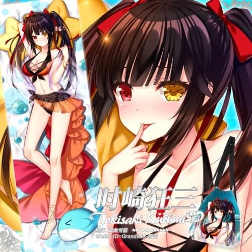 Anime DATE A LIVE Tokisaki Kurumi Sexy Dakimakura Hugging Body Pillow Case Cosplay Japanese Pillow Cushion Cover Xmas Gifts
