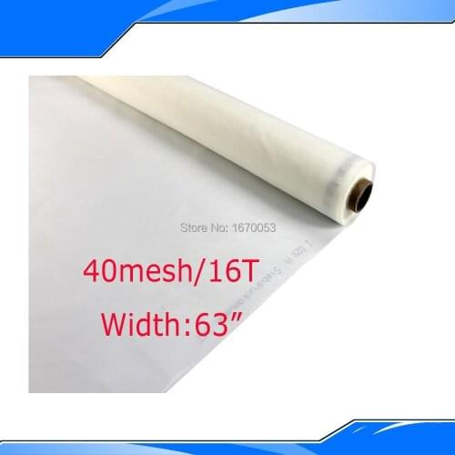 Free Shipping 5 Meters (5 Yards) Cheap 16T 40M Polyester Silk Screen Printing Mesh 63" Width