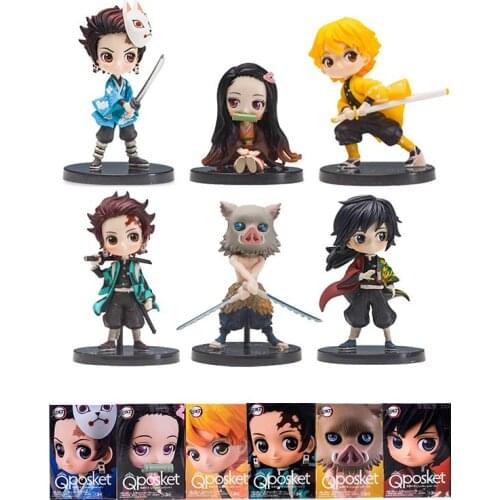 Demon Slayer Kimetsu no Yaiba Devils Blade Nezuko Tanjirou Kimetsu statue Anime pvc Pendant model gifts Action Figures toy