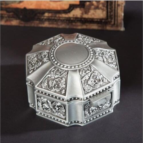 European round metal jewelry box metal tin box vintage metal jewelry display cotton holder cotton dispenser home organizer Z165
