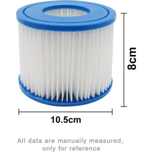 Swimming Pool Filter for Bestway Flowclear Size VI Replacement Filter Cartridge for Lay-Z-Spa - Miami Vegas Palm Springs Paris
