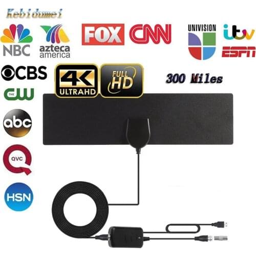 Indoor Digital Antenna for TV Aerial 50 Miles HDTV Antenna 25dB High Gain 1080P For Freeview Dvb-T2 Satellite Signal Receiver